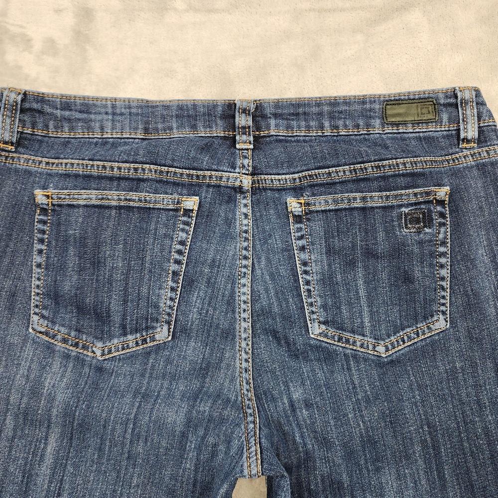 Liz Claiborne Jeans Womens 12 Blue Mid Rise Classic Fit Straight Stretch Denim - Picture 3 of 12